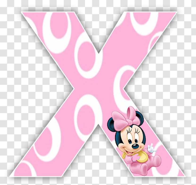 Minnie Mouse Alphabet Mickey Infant Letter - Personal Identification Number Transparent PNG