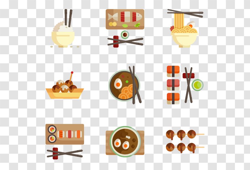 Japanese Cuisine Clip Art - Flat Design - Japan Food Transparent PNG