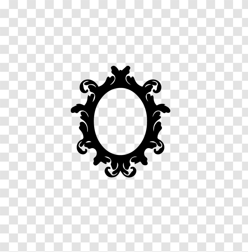 Silhouette Picture Frames Baroque Ornament Clip Art - Black Transparent PNG