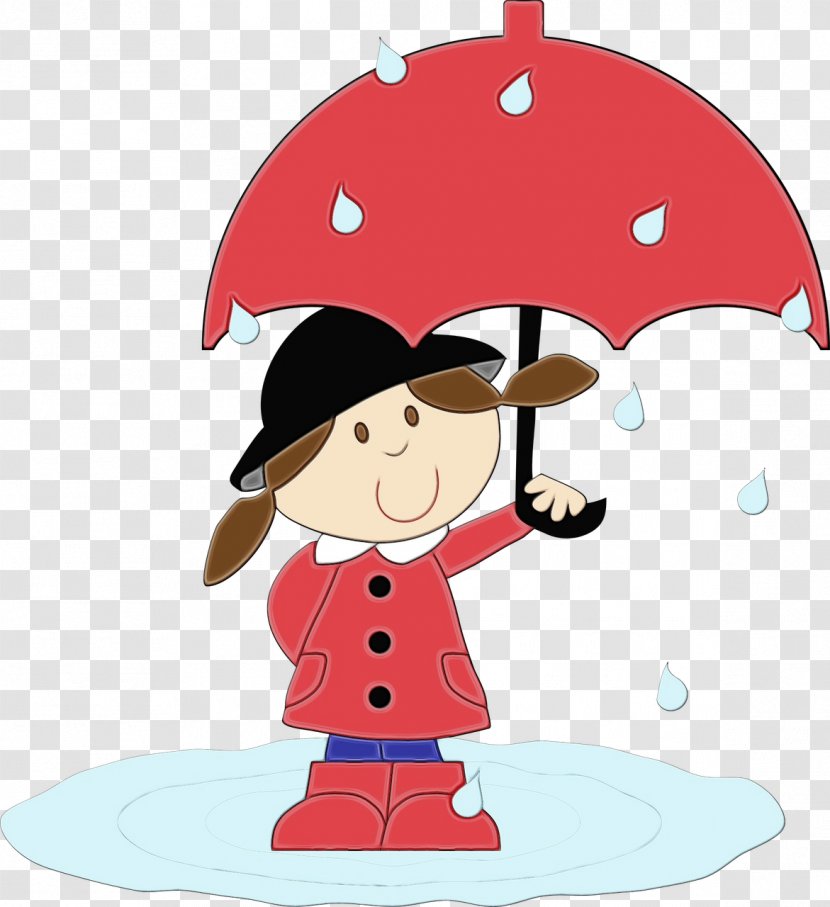 Clip Art Girl With Umbrella Vector Graphics - Silhouette Transparent PNG
