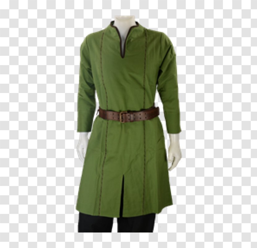 Tunic English Medieval Clothing Costume Doublet - Green - Shirt Transparent PNG