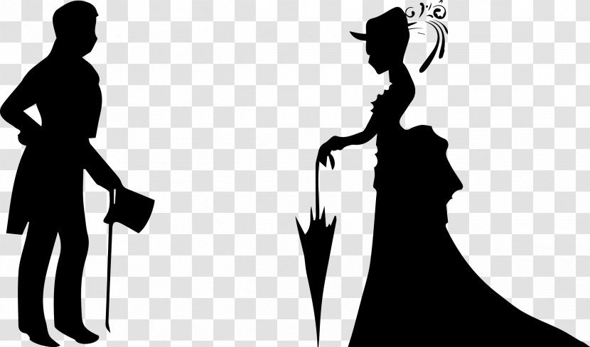 Silhouette Drawing Marriage Woman Transparency - Wedding - Style Gentleman Transparent PNG