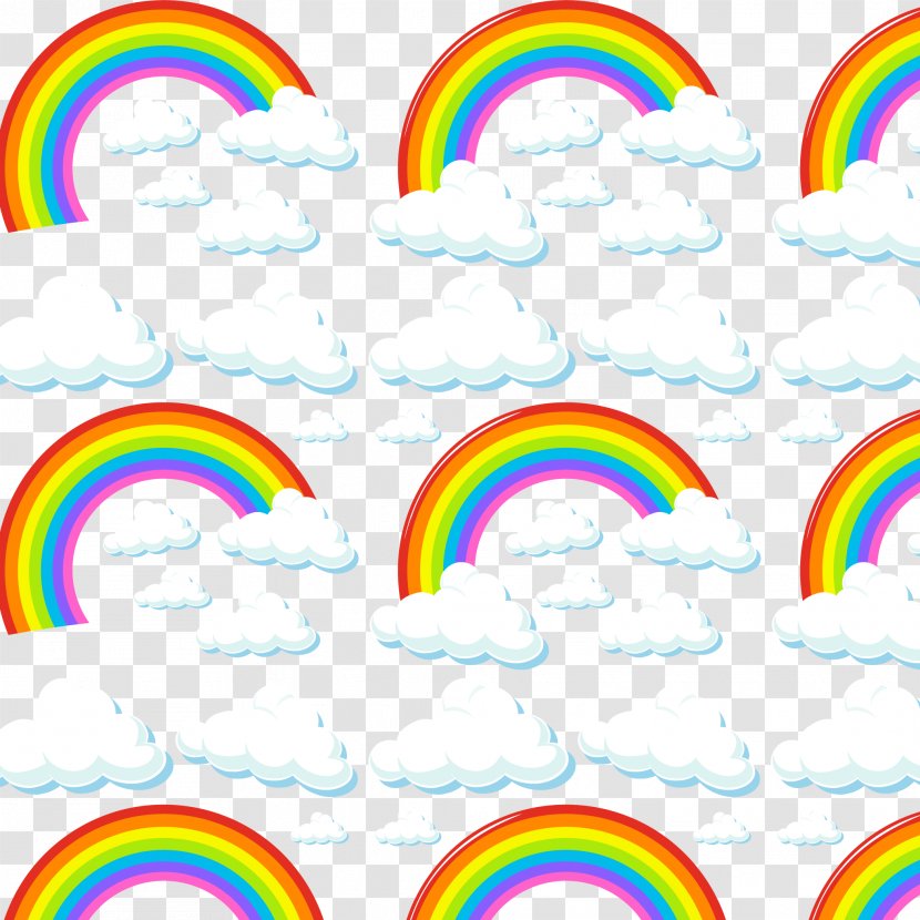 Cloud Rainbow Clip Art - Vector Clouds And Transparent PNG