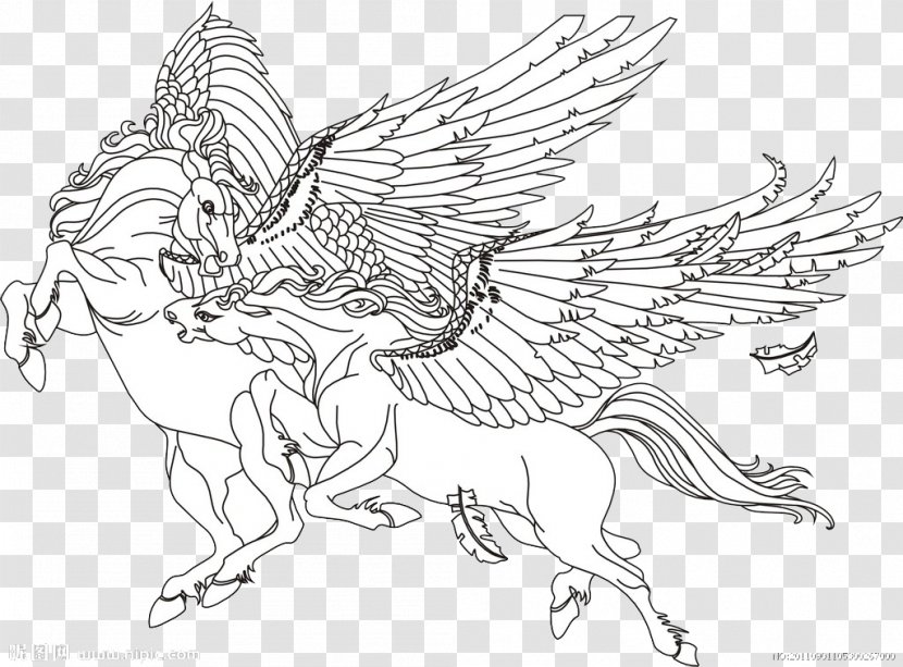 Mashimaro Drawing Cartoon Painting - Wing - Pegasus Transparent PNG