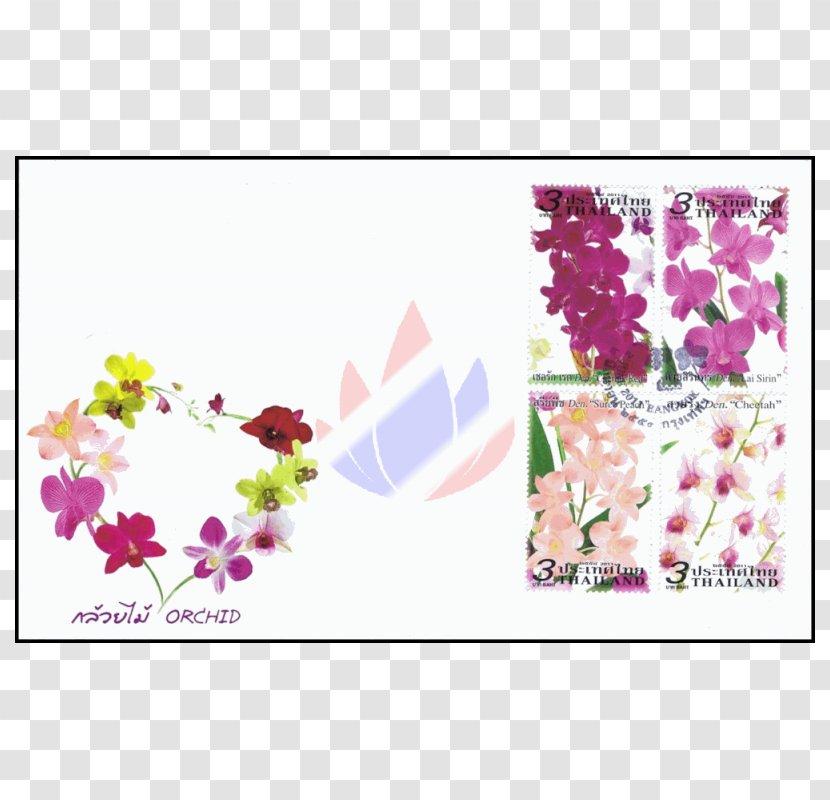 Postage Stamps Orchids Stamp Collecting Rubber Thailand - Cherry Blossom Transparent PNG