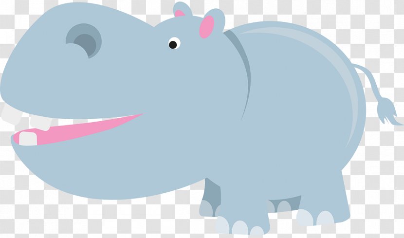 Hippopotamus Cartoon - Vertebrate - Hippo Transparent PNG