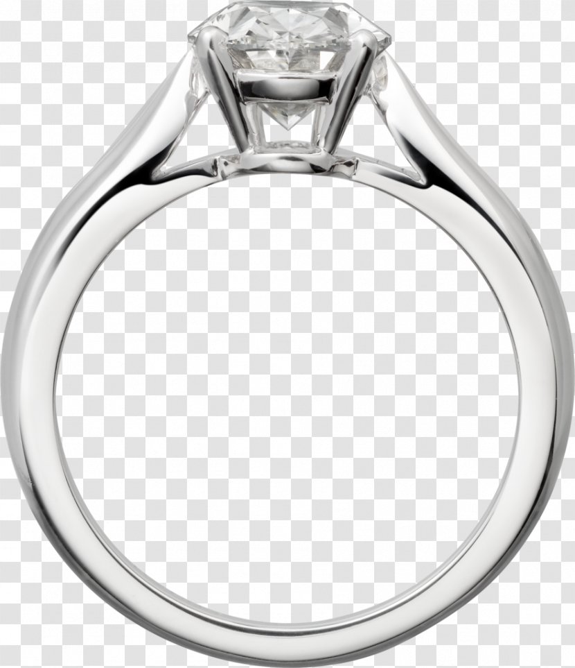 Engagement Ring Diamond Solitaire Wedding - Platinum Transparent PNG