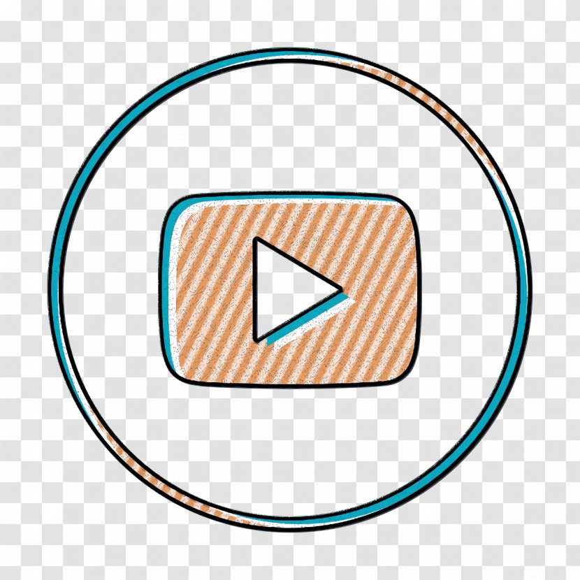 Youtube Play Icon - Red - Line Art Transparent PNG
