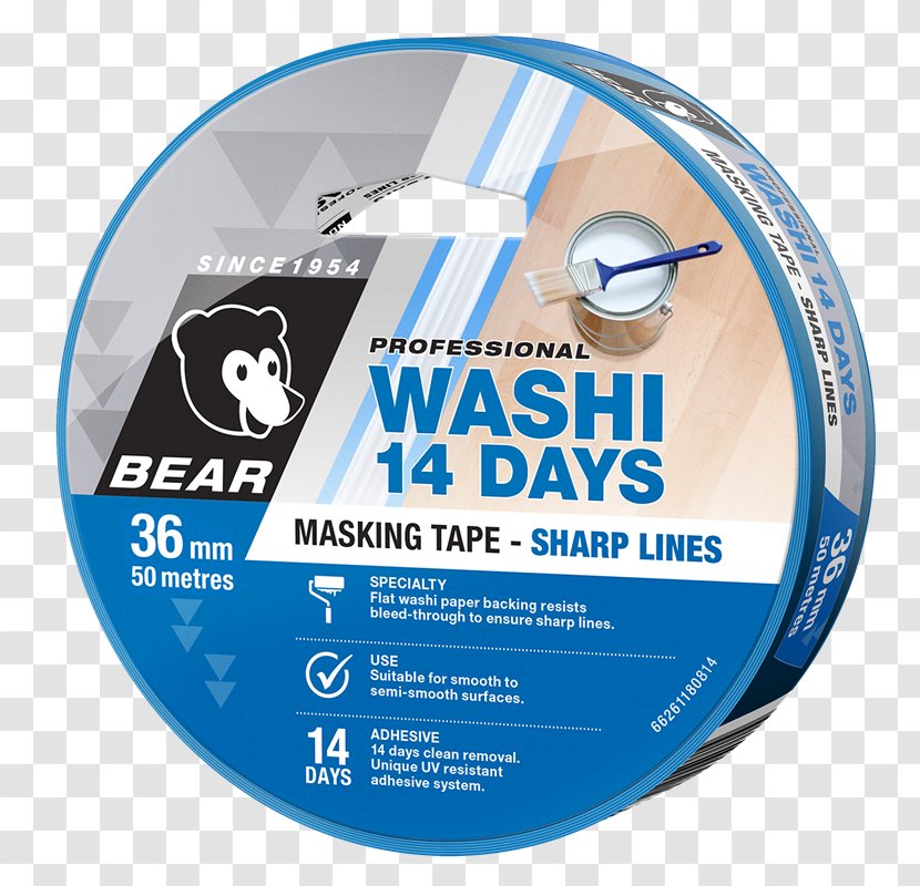 Adhesive Tape Compact Disc Masking Polyvinyl Chloride - Washi Transparent PNG