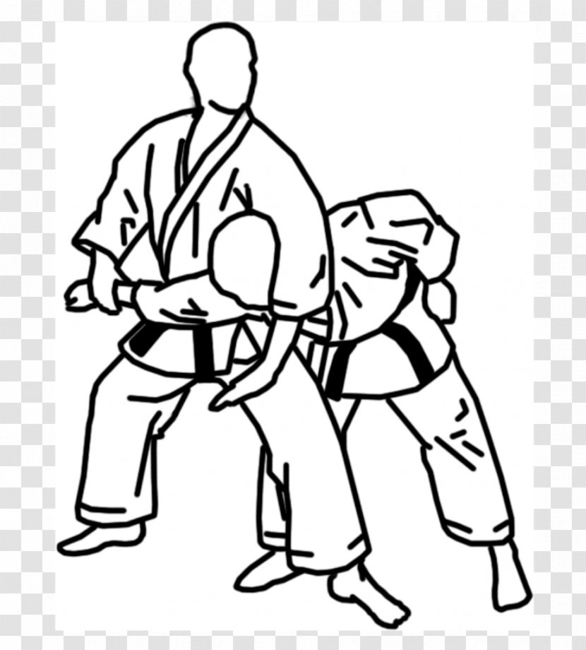 Karate Jujutsu Grappling Hold Strike Imobilizações Do Caratê - Black And White Transparent PNG