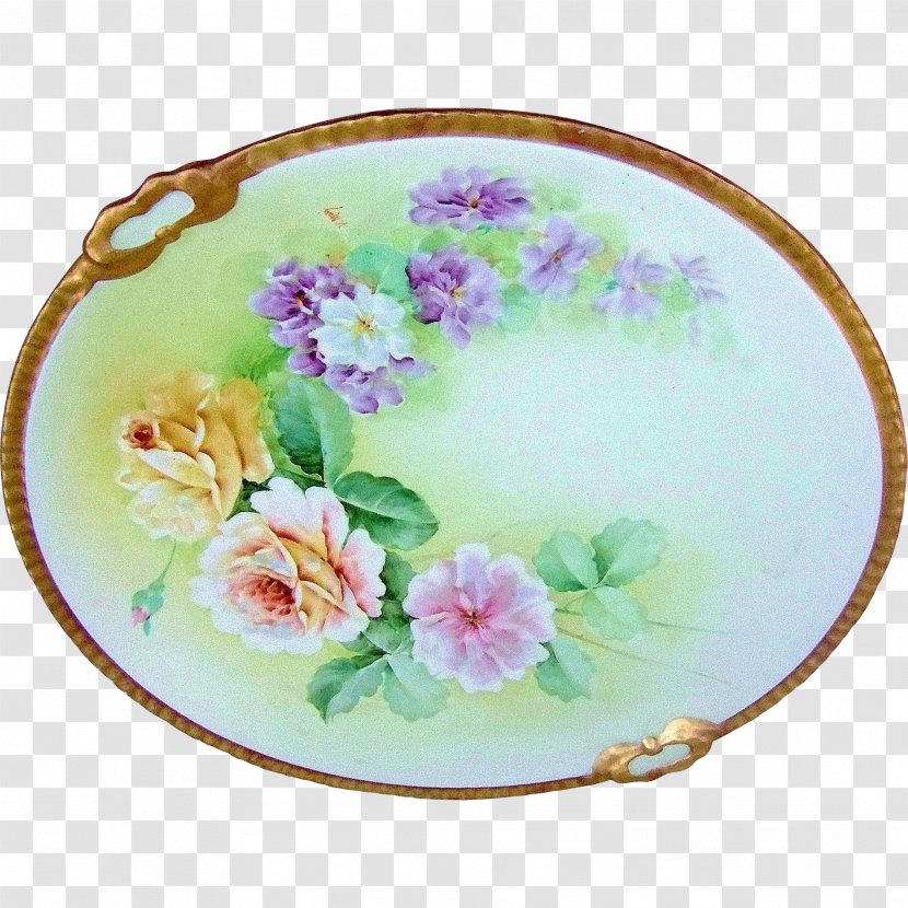 Doccia Porcelain Italy Ceramic Tableware - Artist - Hand-painted Floral Material Transparent PNG