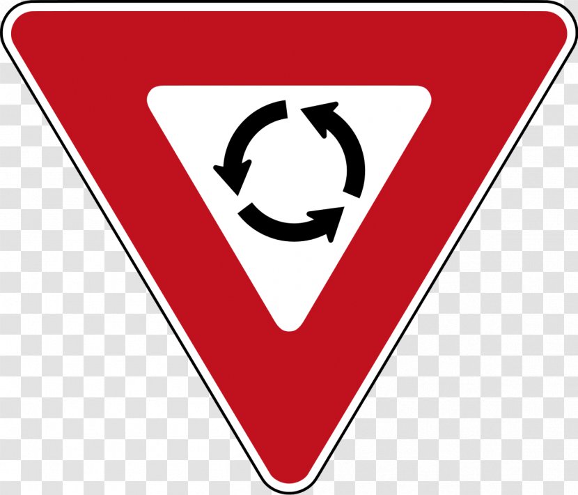 Yield Sign Stop Traffic Roundabout Canada - Road Signs In - Specimen Transparent PNG
