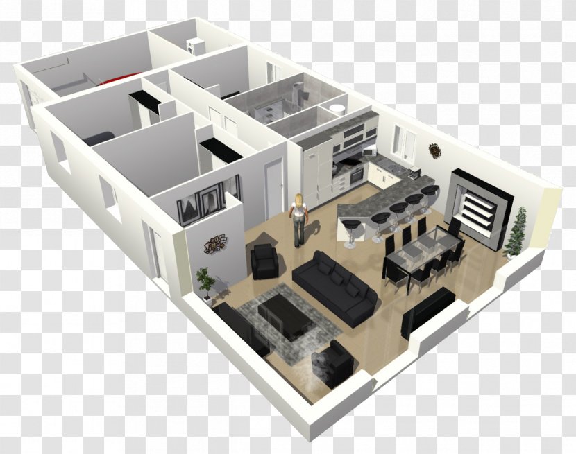 House Floor Plan Furniture Bedroom Transparent PNG