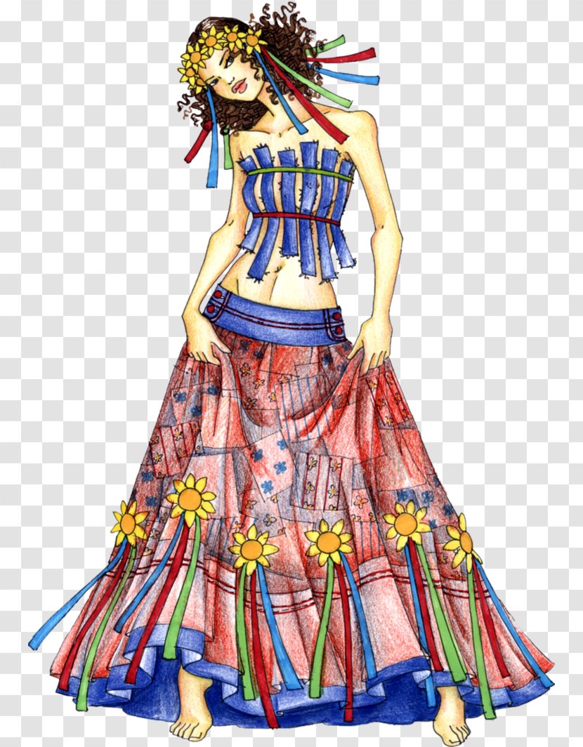 Fashion Illustration 1960s Clothing Design - Costume - Traditional Transparent PNG