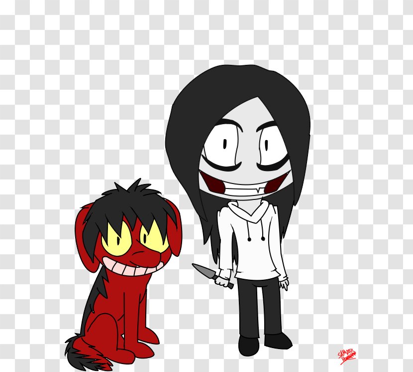 Drawing Jeff The Killer Quick, Draw! Slenderman - Silhouette - Smile. Dog Transparent PNG