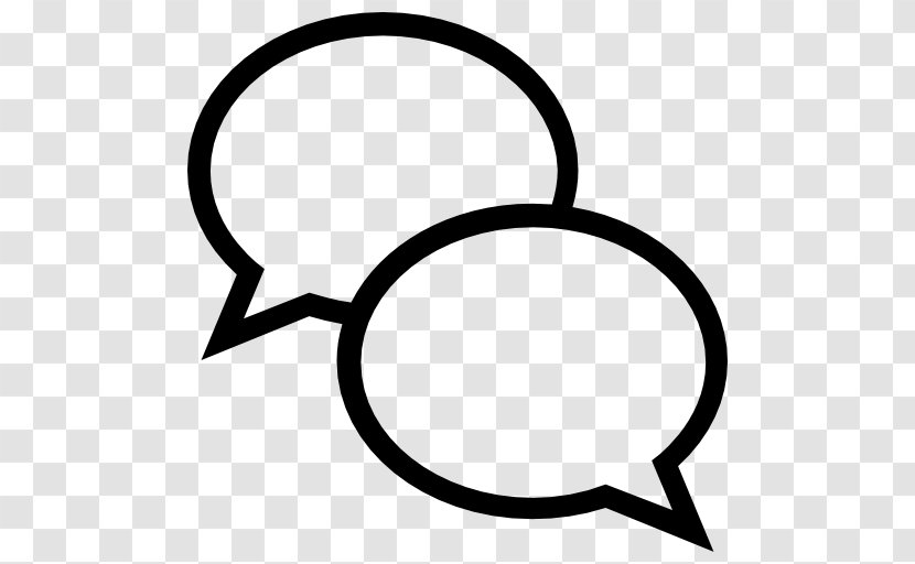 Speech Balloon Online Chat - Monochrome - Drawing Transparent PNG