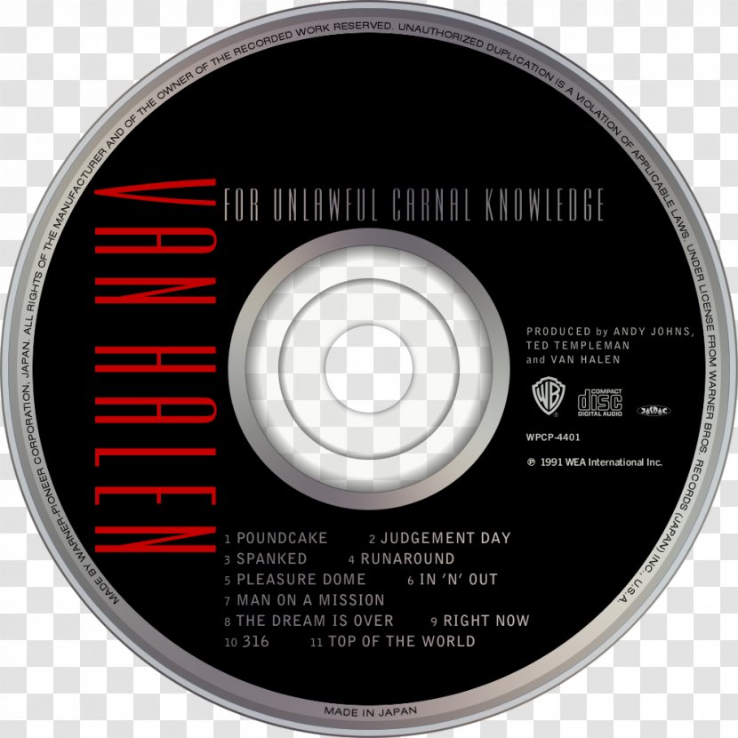 Compact Disc For Unlawful Carnal Knowledge Van Halen Cross Purposes Black Box: The Complete Original Sabbath - Heart Transparent PNG