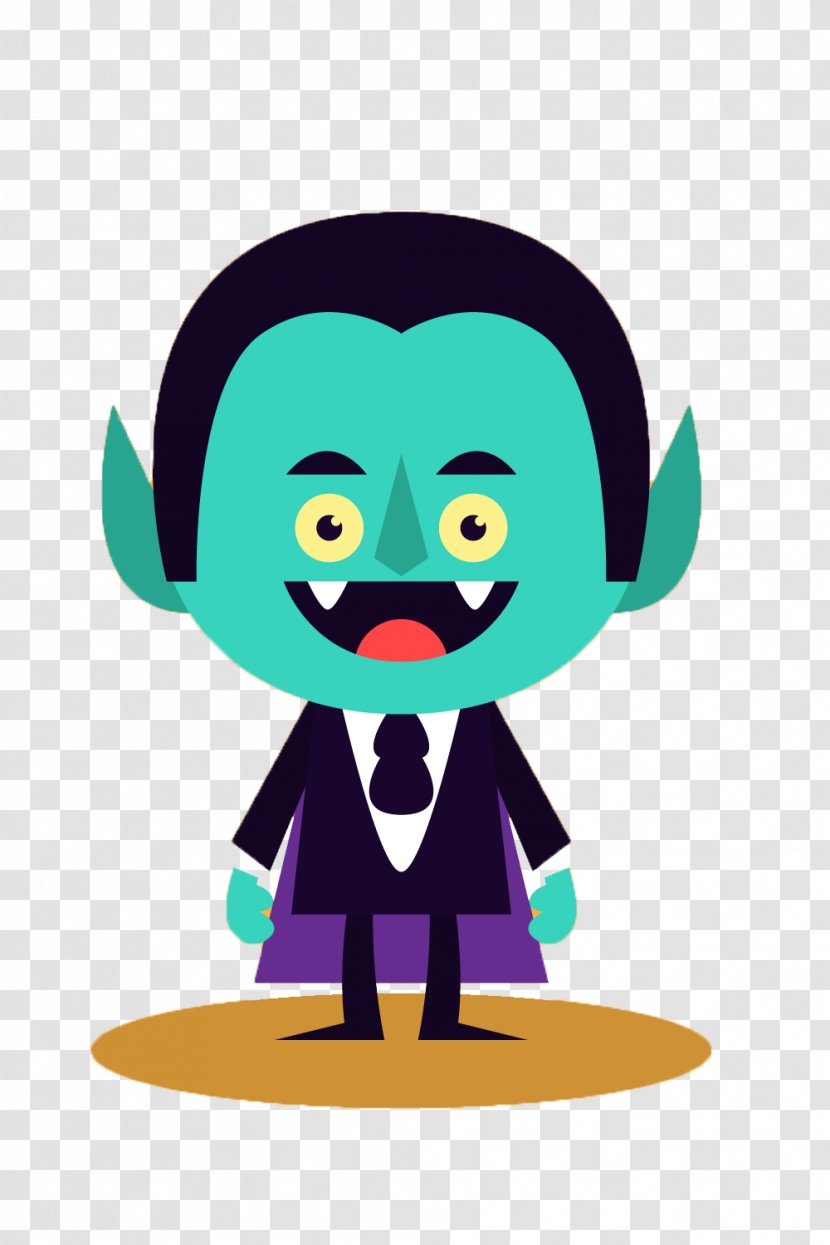 Cartoon Halloween Illustration - Designer - Face Green Imp Transparent PNG