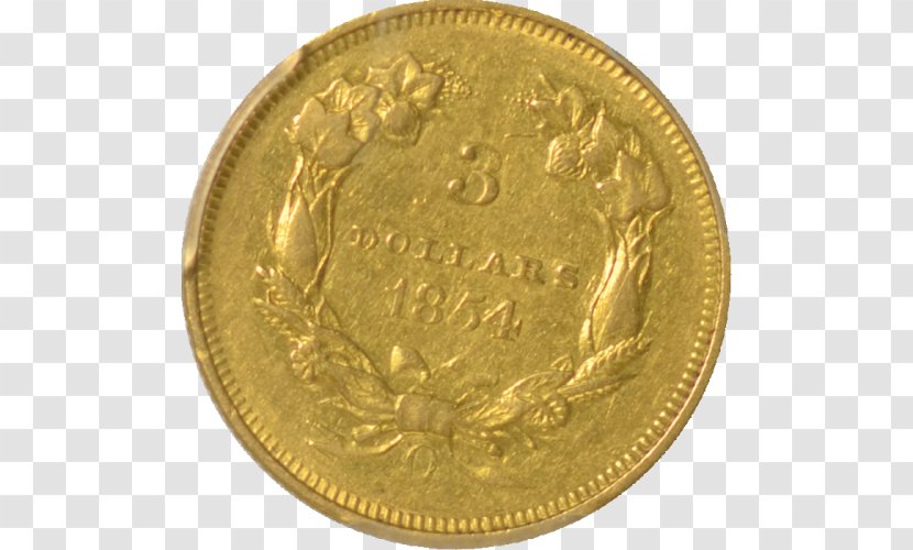 Gold Dollar Coin Bullion Half Eagle - Value - 50 Fen Coins Transparent PNG