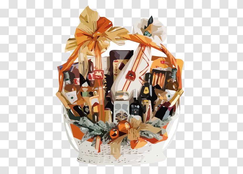 Cesta De Navidad Gift Christmas Day Basket Hamper - Food Transparent PNG