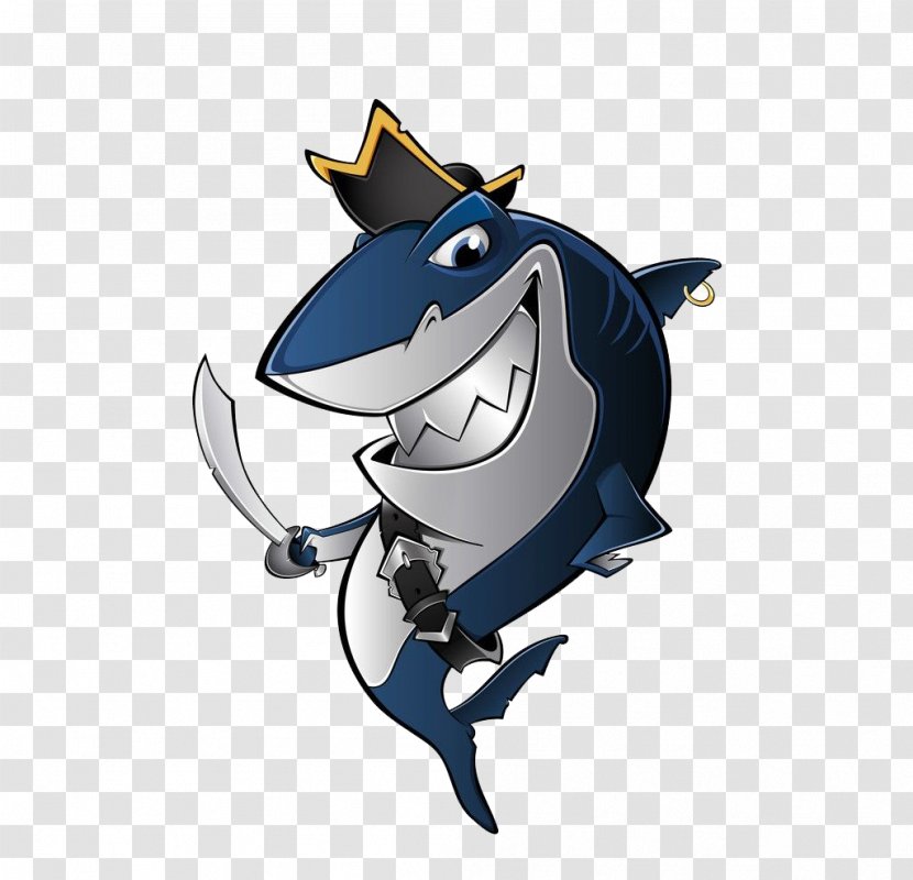 Shark Piracy Royalty-free Clip Art - Technology - Smiling Whale Transparent PNG