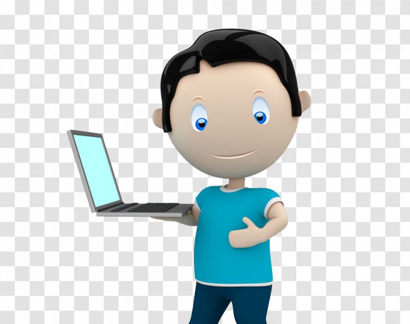Laptop Computer Case Businessperson 3D Graphics - Child - Business People Holding A Transparent PNG