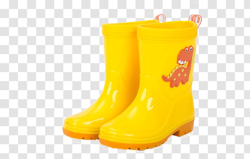 Yellow Wellington Boot Shoe Child - Children's Rain Boots Kind Transparent PNG