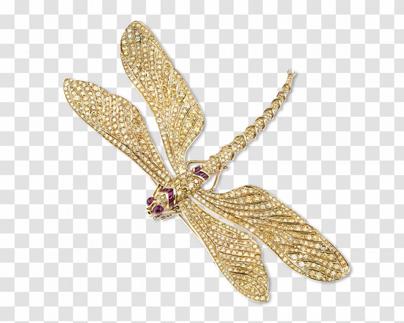 Brooch Diamond Bracelet Gemological Institute Of America Jewellery - Dragonfly Earrings Transparent PNG