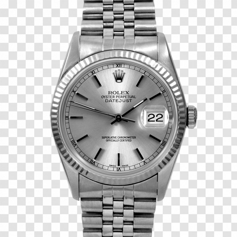 Rolex Datejust Submariner Automatic Watch - Sliver Jubile Year Transparent PNG