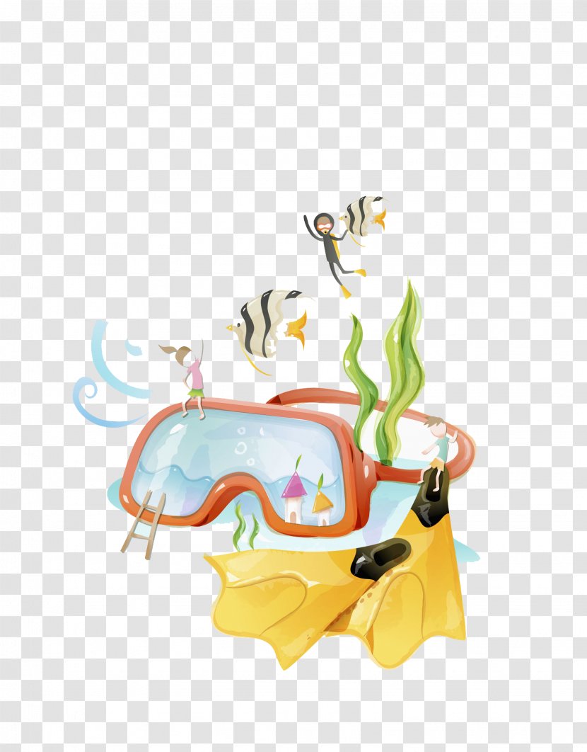 Goggles Cartoon Glasses Clip Art - Eyewear - Diving Transparent PNG