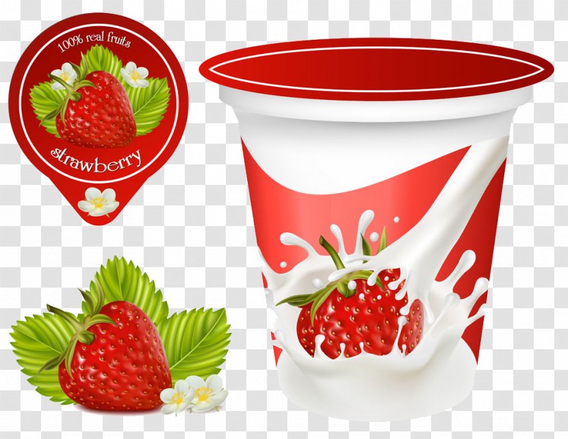 Juice Milk Yogurt Berry Cream - Food - Cup Transparent PNG