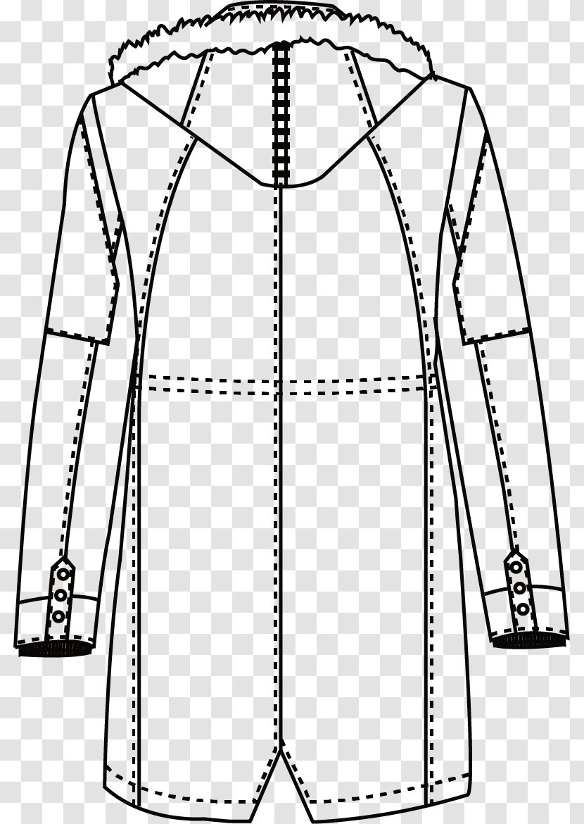 Windbreaker Coat - Monochrome - Jacket Transparent PNG