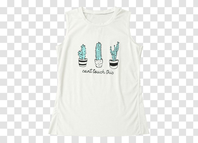 T-shirt Sleeveless Shirt Top Collar - Clothing - Watercolor Cacti Transparent PNG