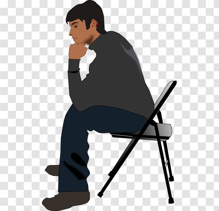 Clip Art Chair Openclipart Sitting - Menu - Man Transparent PNG