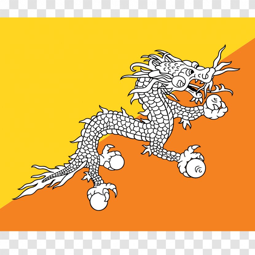 Flag Of Bhutan Flags And Capitals Map - Denmark Transparent PNG