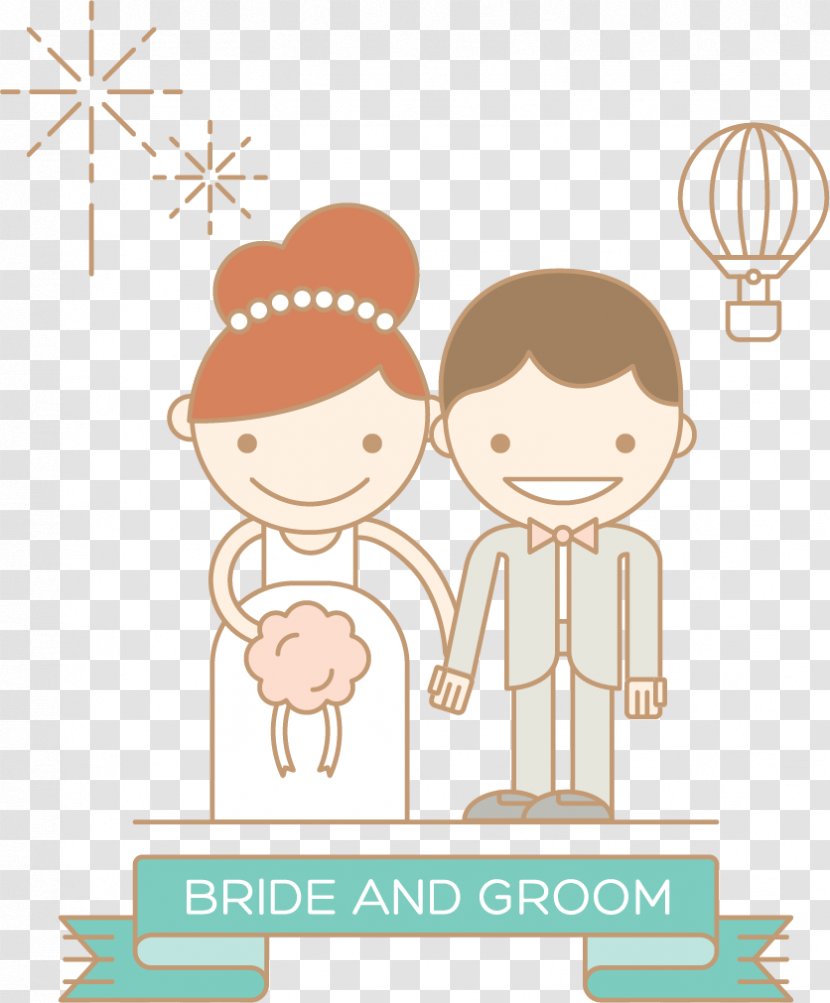 Wedding Invitation Bride Illustration - Flower - Flat Happy Transparent PNG