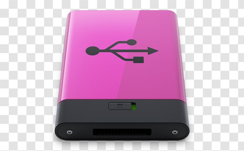 Purple Electronic Device Gadget Multimedia - Pink USB B Transparent PNG