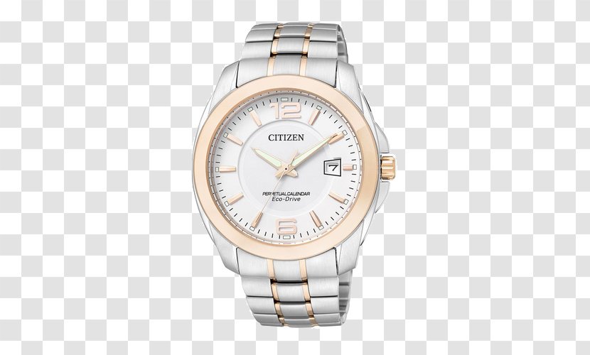 Citizen Holdings Eco-Drive Watch Chronograph Perpetual Calendar - Steel - Rose Gold Transparent PNG