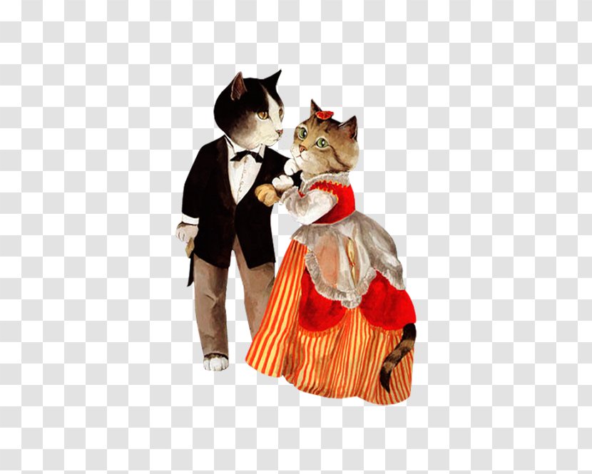 Cat Marriage Cartoon - Beautiful Wedding Transparent PNG