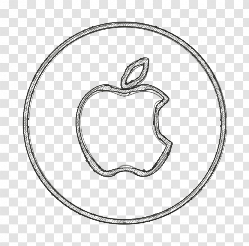 Apple Icon Circles Line - Drawing - Malus Transparent PNG