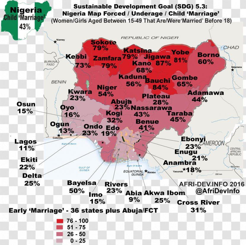 Nigeria Child Marriage Map Forced Transparent PNG