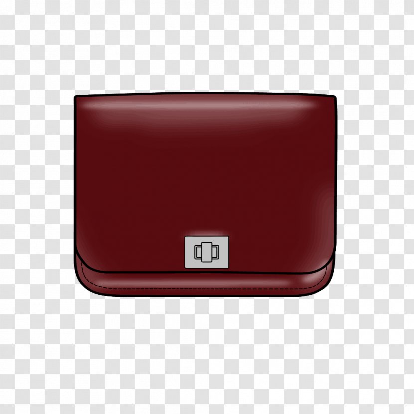 Wallet Rectangle - Oxblood Red Transparent PNG