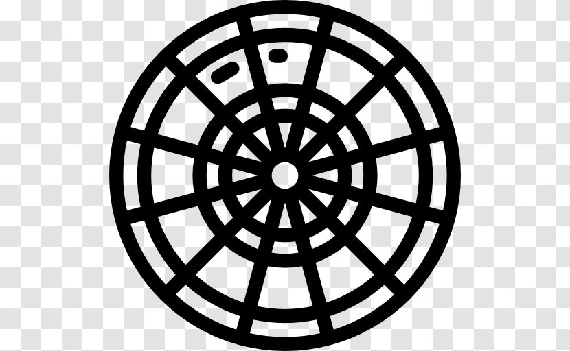 Compass Rose Ship North - Monochrome Photography - Dart Board Transparent PNG