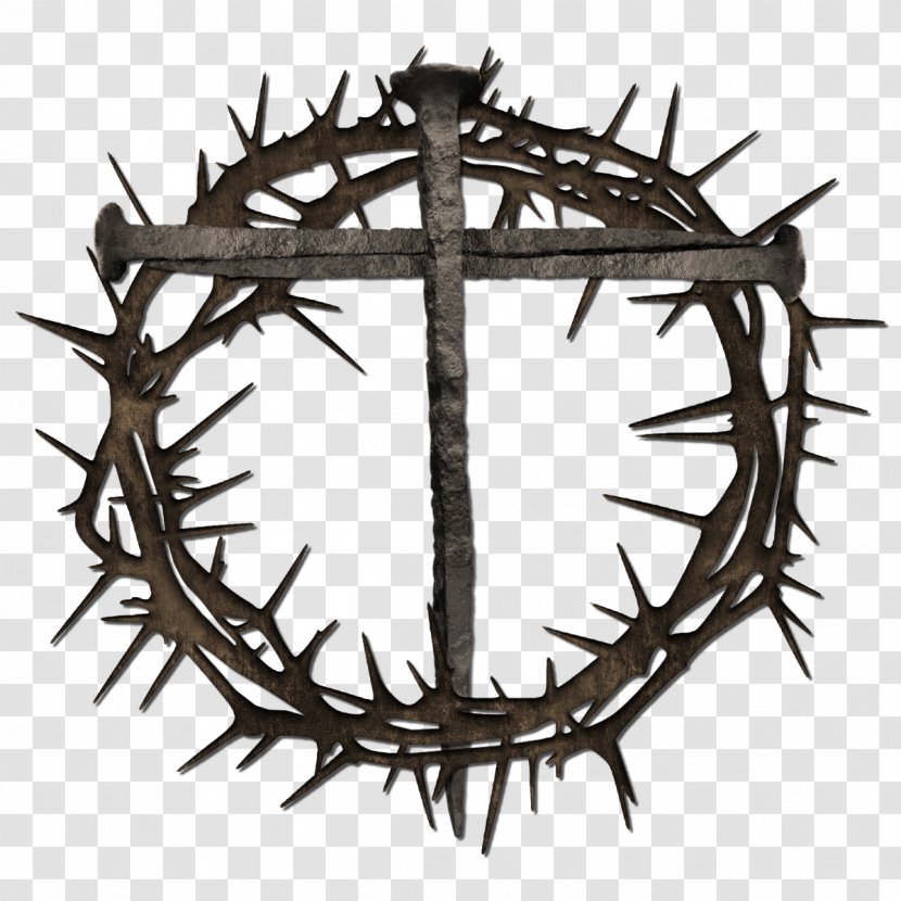 Crown Of Thorns Christian Cross Crucifix Clip Art - Crucifixion Jesus Transparent PNG