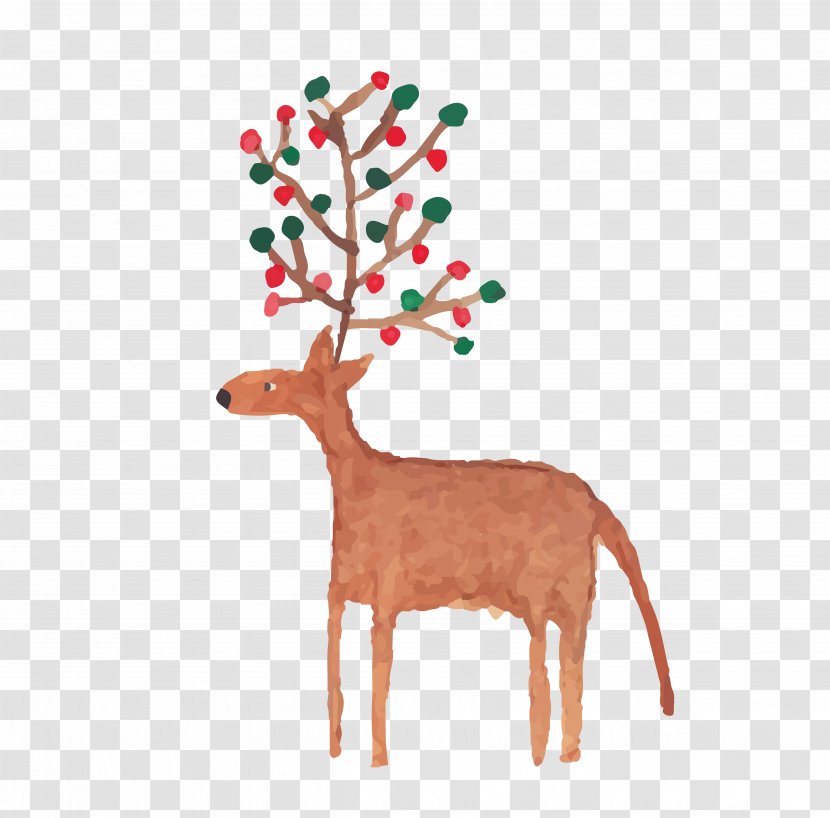 Deer Christmas - Mammal - Orange Transparent PNG