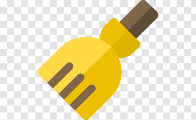 Broom Icon - Brand - Yellow Transparent PNG