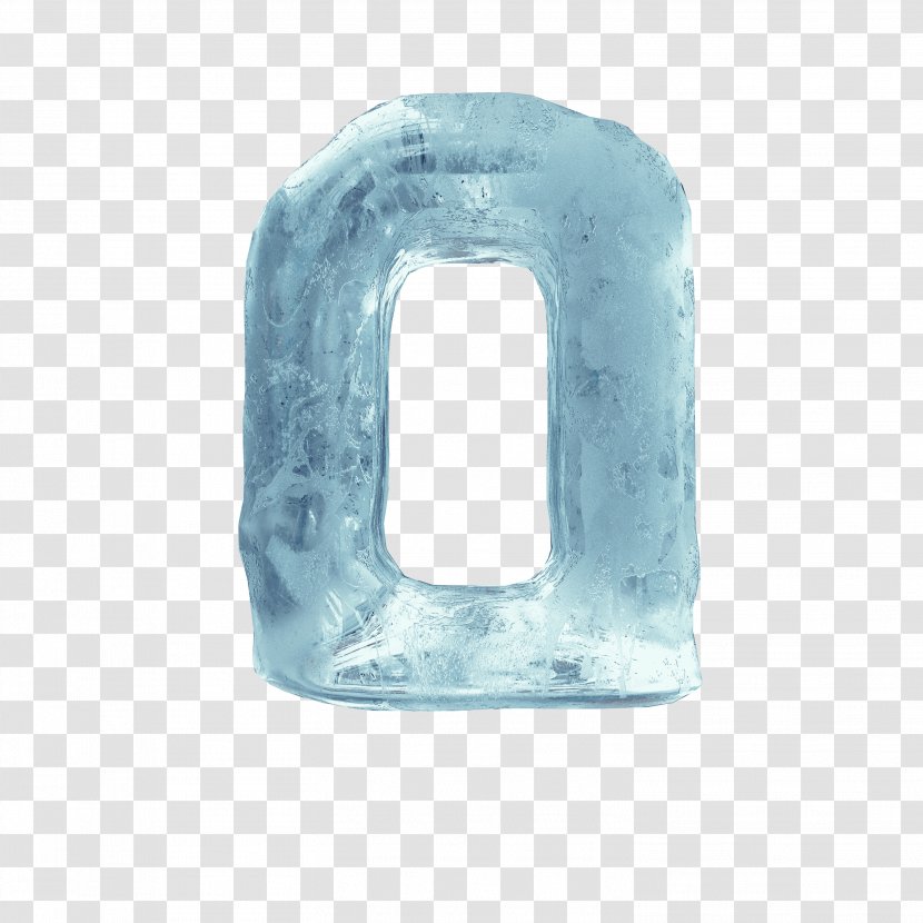 Ice Letter - Aqua - Blue O Transparent PNG