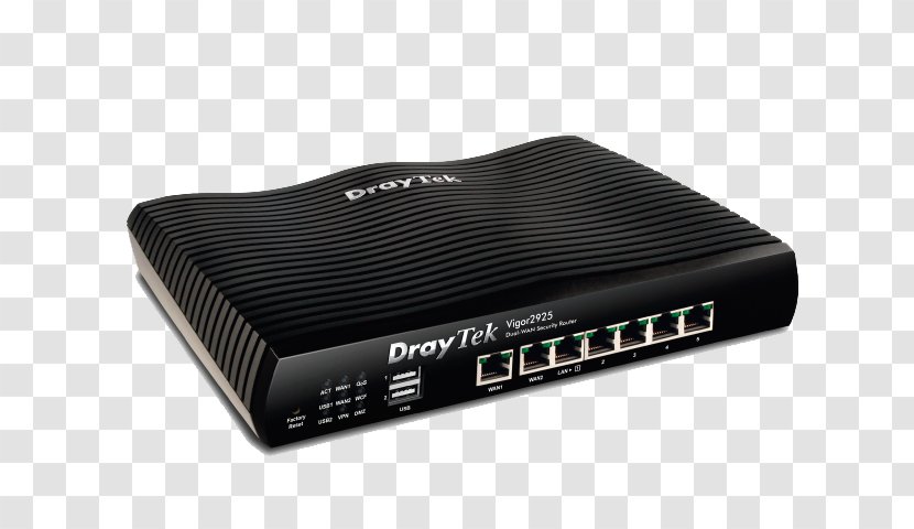 Draytek Vigor 2925 Router Wide Area Network Ethernet - Electronics Accessory - Creative Panels Transparent PNG