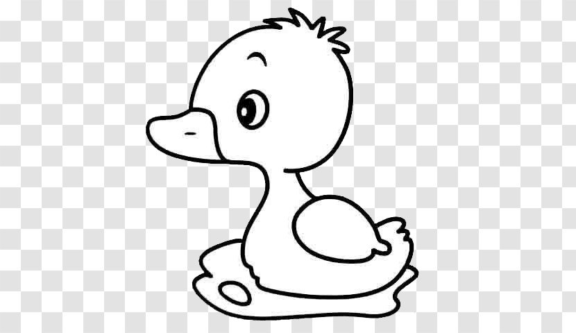 Duck American Pekin Mallard Cartoon Child - Silhouette - A Cute Little Transparent PNG