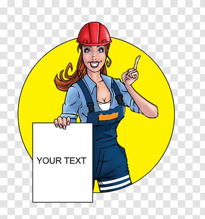 Paper Laborer Illustration - Photography - Cartoon Woman Holding Blank Transparent PNG